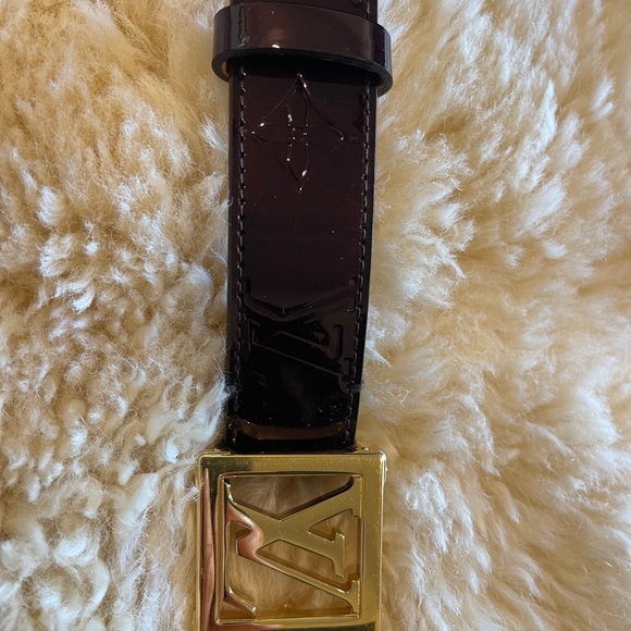 Louis Vuitton Belt Verni Saint-Tulle Frame 30Mm Amaranto 95 38 CA2140 M6849 - Picture 12 of 14